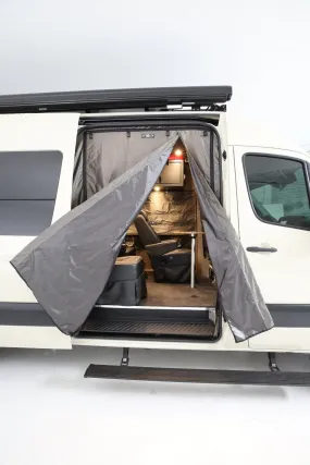 07  Sprinter Van Fabric - Passenger Side Sliding Door Solid Cover w/Frame