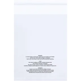 12 x 18" - 1.5 Mil (100 Pack) Resealable Suffocation Warning Poly Bags w/Vent Holes