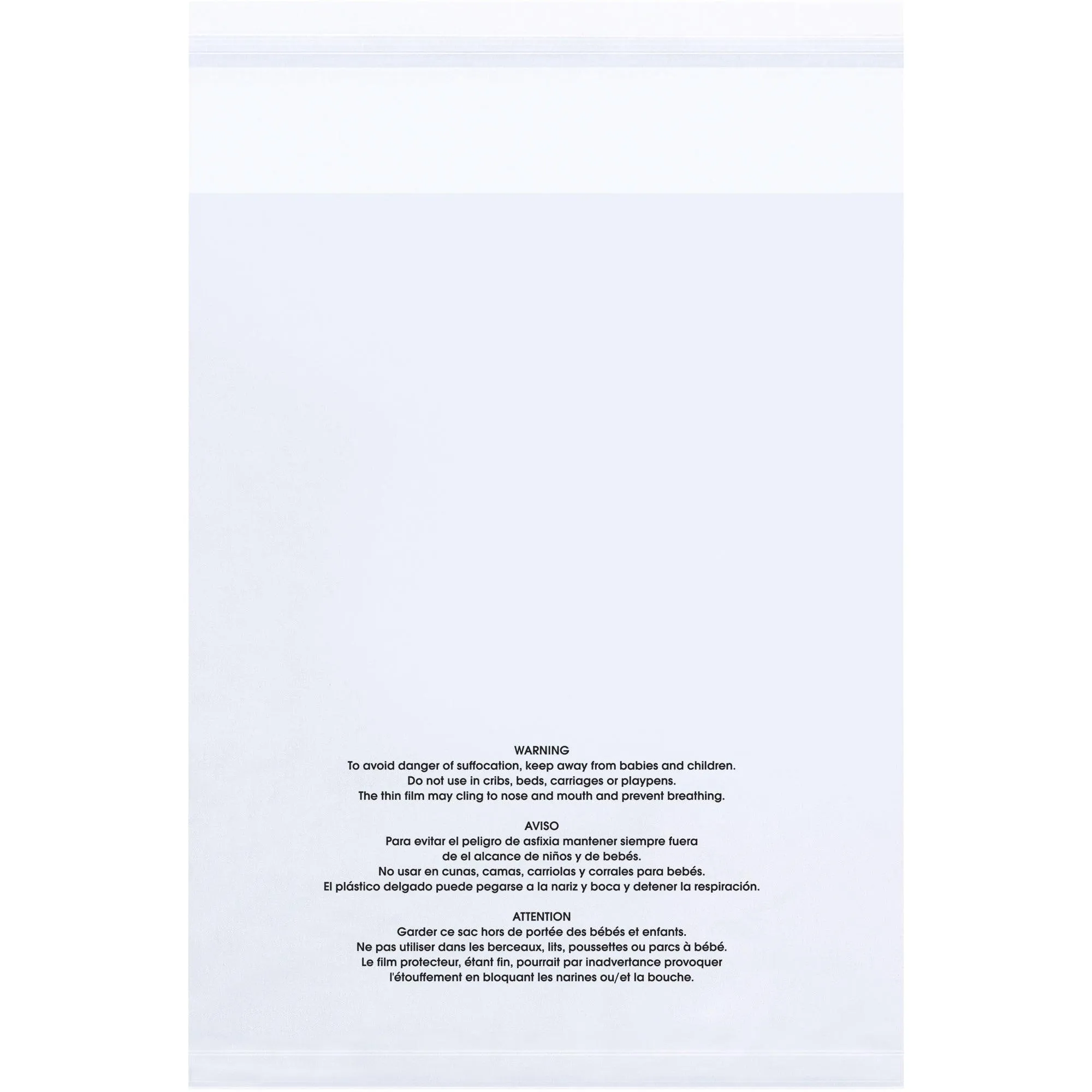12 x 18" - 1.5 Mil (100 Pack) Resealable Suffocation Warning Poly Bags w/Vent Holes
