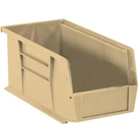 14 3/4 x 8 1/4 x 7" Ivory Plastic Stack & Hang Bin Boxes