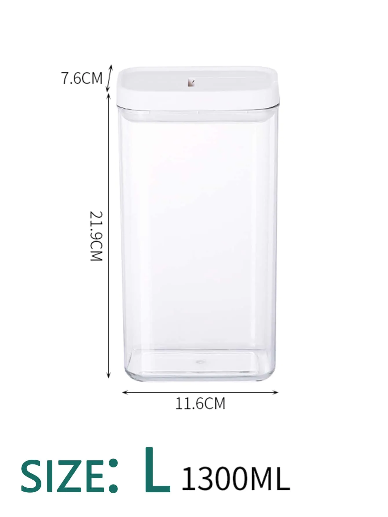 1pc Clear Food Storage Box
