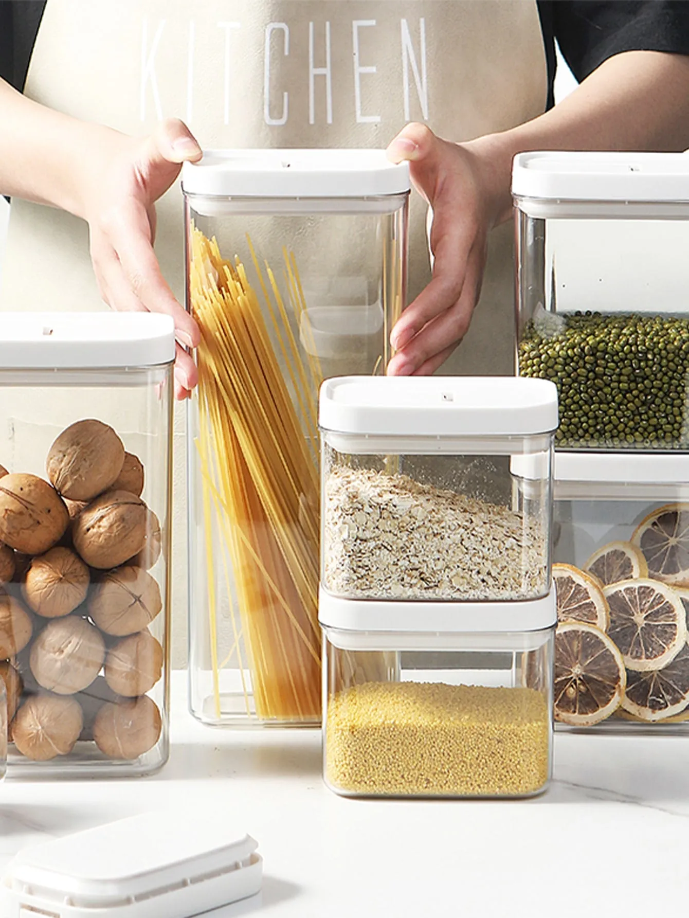 1pc Clear Food Storage Box