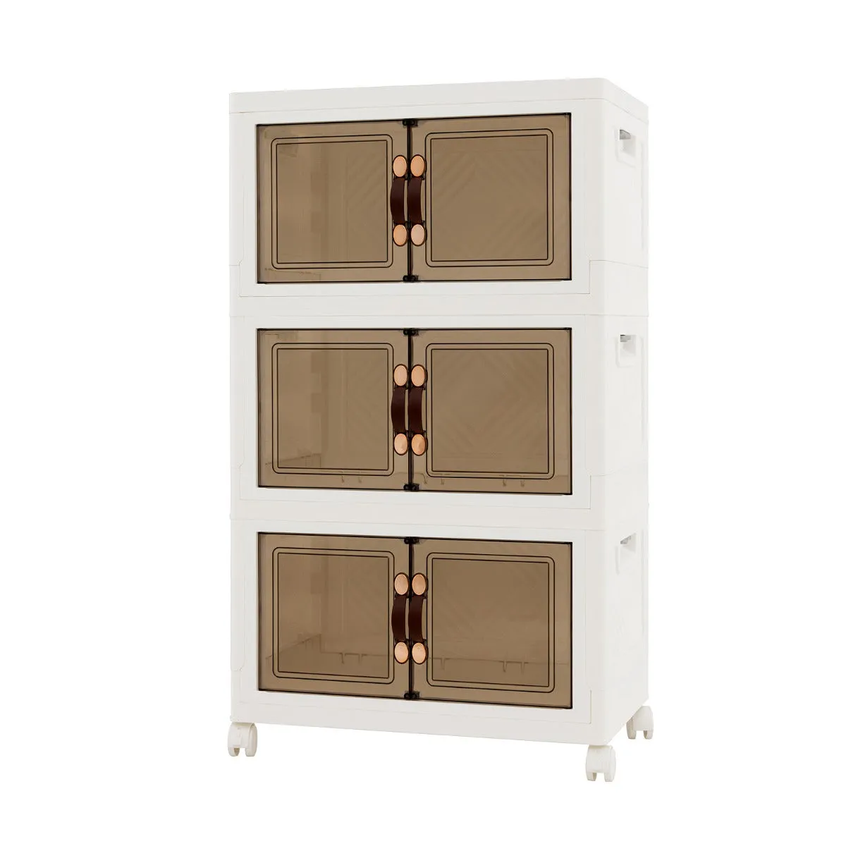 27/34/44/59/78/92.5 Gal Stackable Storage Bins with Lockable Wheels-34 Gal-3-Tier