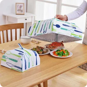 2Pcs Foldable Aluminum Insulated Food Cover