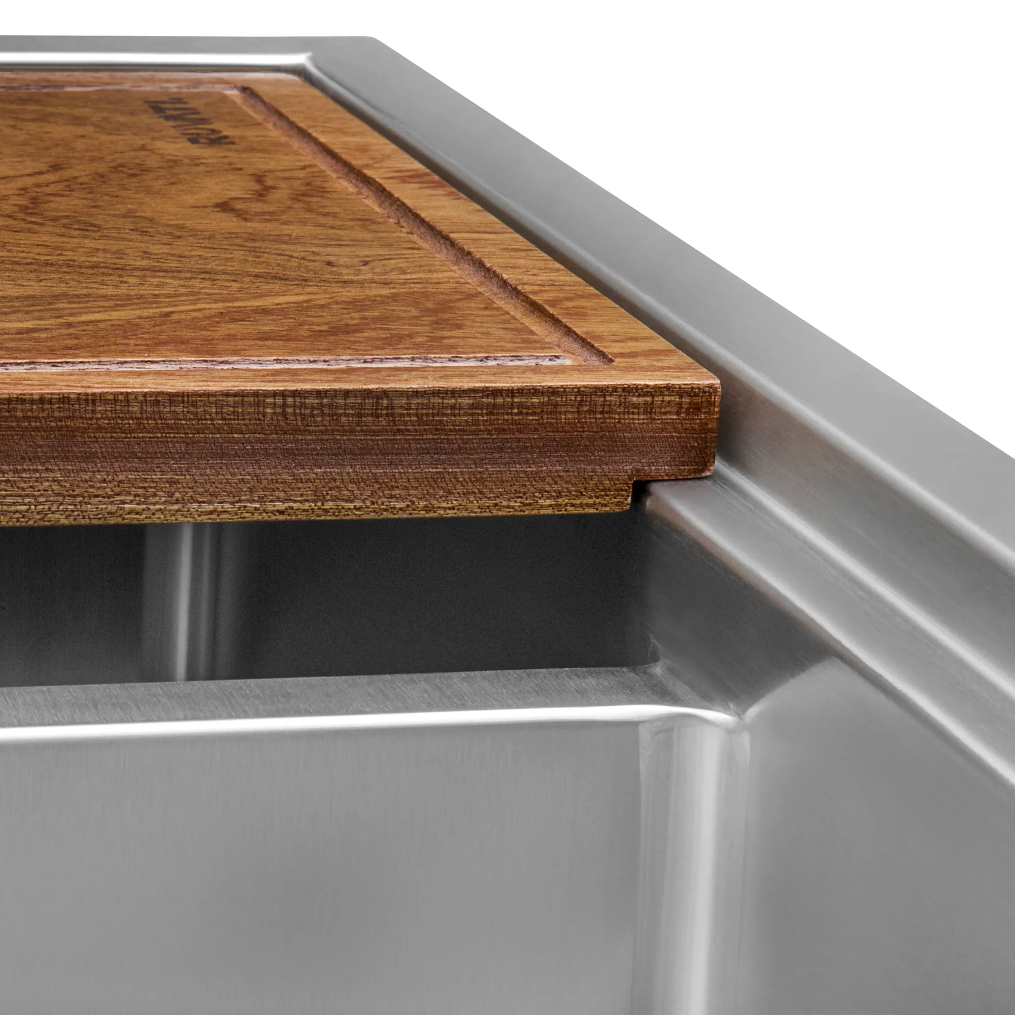 33 x 22 inch Workstation Drop-in 60/40 Double Bowl Topmount Tight Radius 16 Gauge Stainless Steel Ledge Kitchen Sink