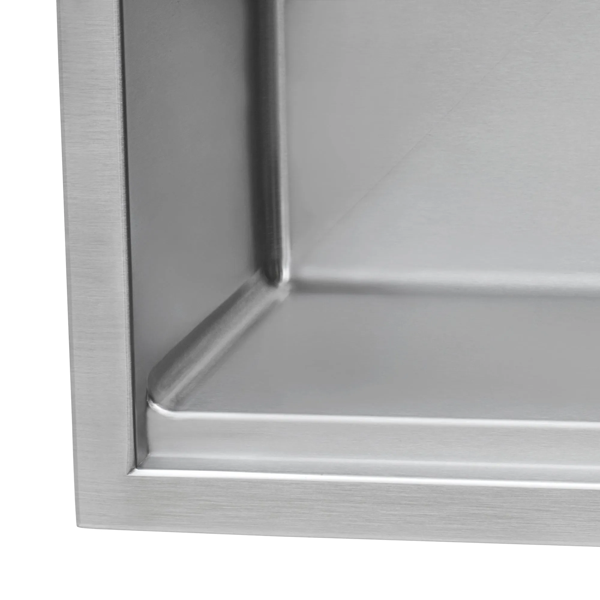 33 x 22 inch Workstation Drop-in 60/40 Double Bowl Topmount Tight Radius 16 Gauge Stainless Steel Ledge Kitchen Sink