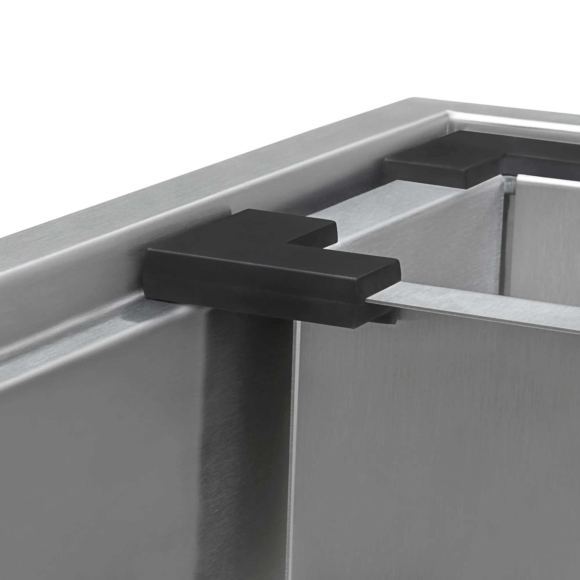 33 x 22 inch Workstation Drop-in 60/40 Double Bowl Topmount Tight Radius 16 Gauge Stainless Steel Ledge Kitchen Sink