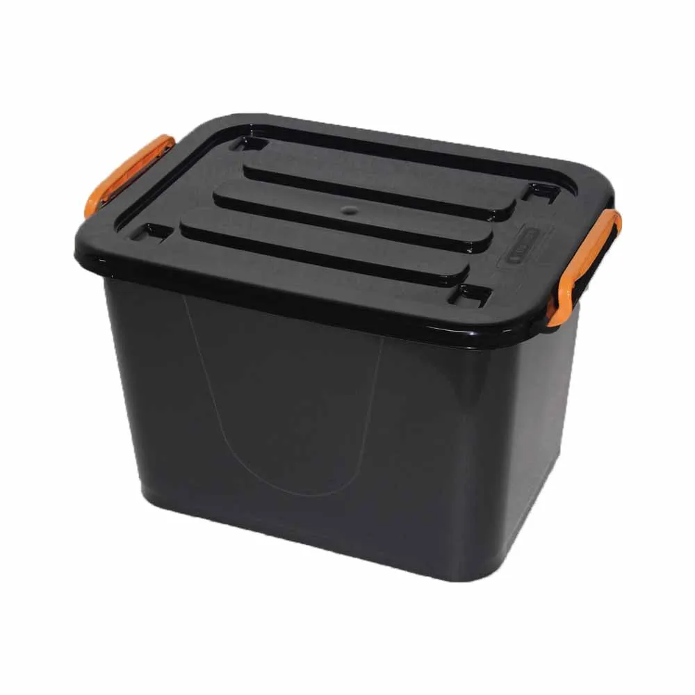 85L Storage Utility Box with Clip Lock Lid & Wheels Nu Ware