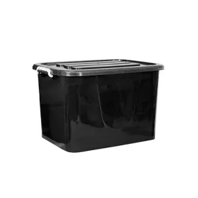 85L Storage Utility Box with Clip Lock Lid & Wheels Nu Ware