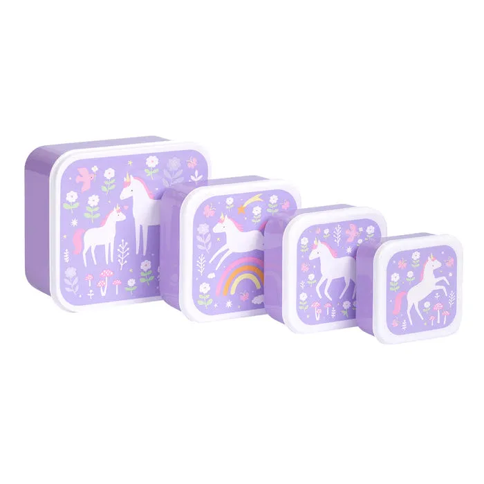 A Little Lovely Company Lunch & Snack Box Set: Unicorn Dreams