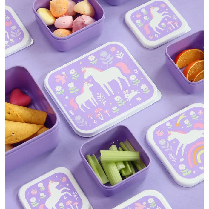 A Little Lovely Company Lunch & Snack Box Set: Unicorn Dreams