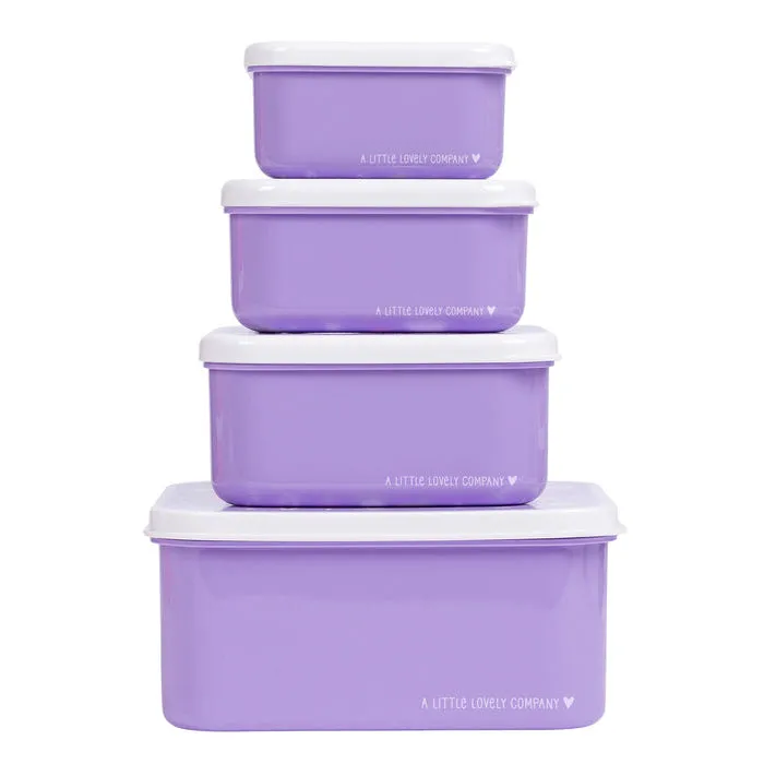 A Little Lovely Company Lunch & Snack Box Set: Unicorn Dreams