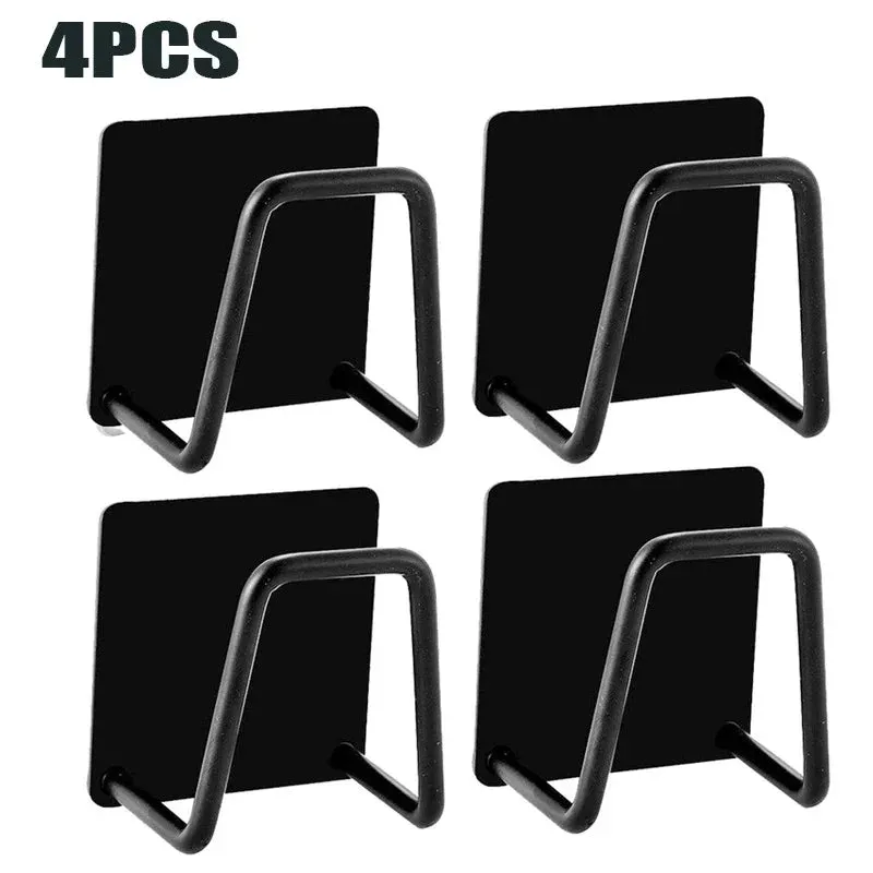 Adhesive Sponge Rack Holder Sink Caddy Waterproof for Kitchen Wall Mount,Freely Adjustable Length