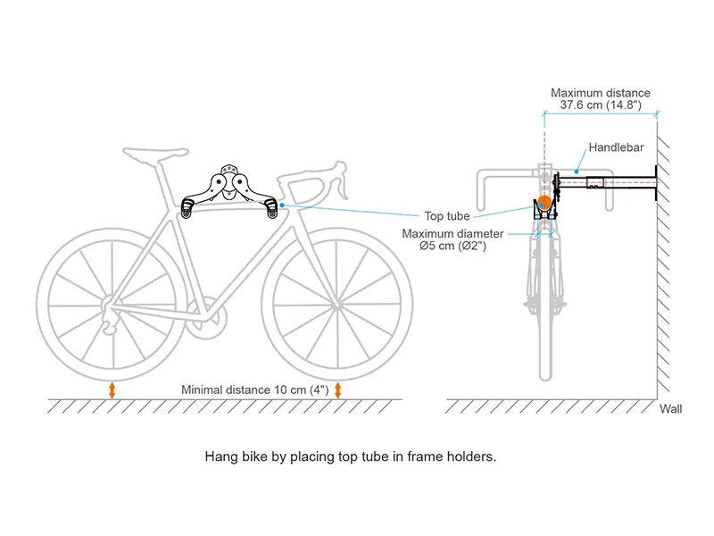 Adjustable Bicycle Wall Hanger IB-ST4