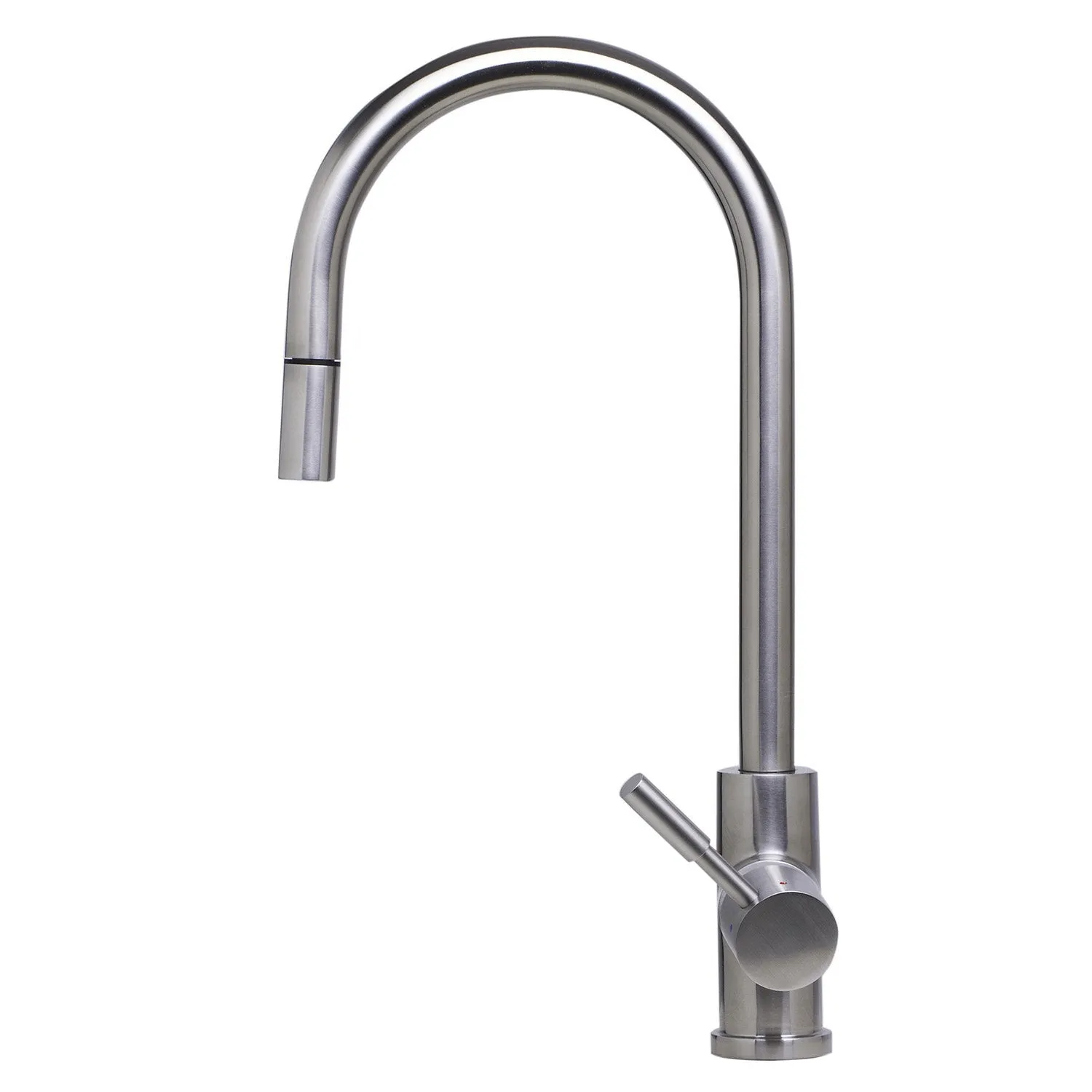 ALFI AB2028-BSS Solid Brushed Stainless Steel Single Hole Pull Down Faucet