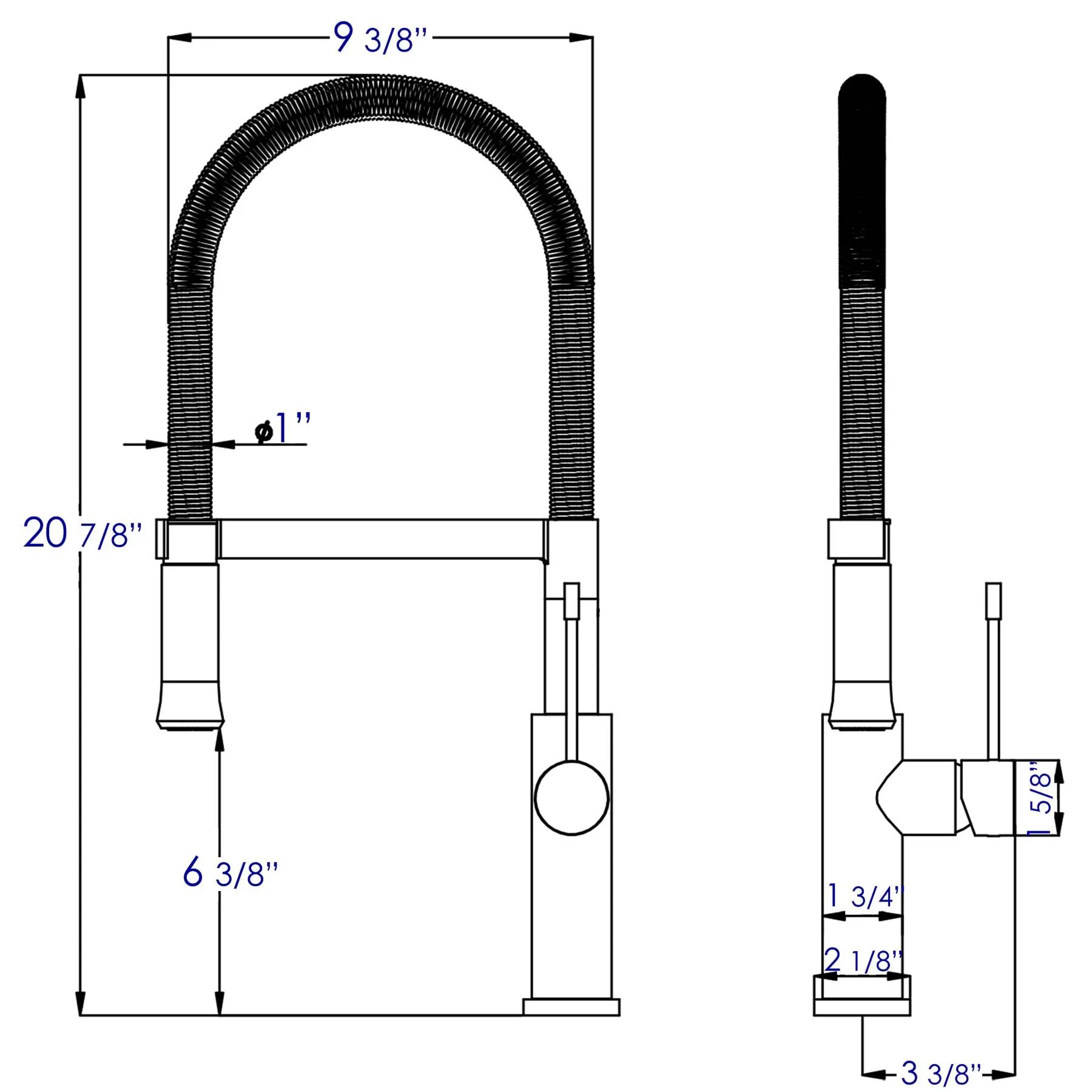 ALFI Brand AB2015 Brushed Gooseneck Single Hole Faucet