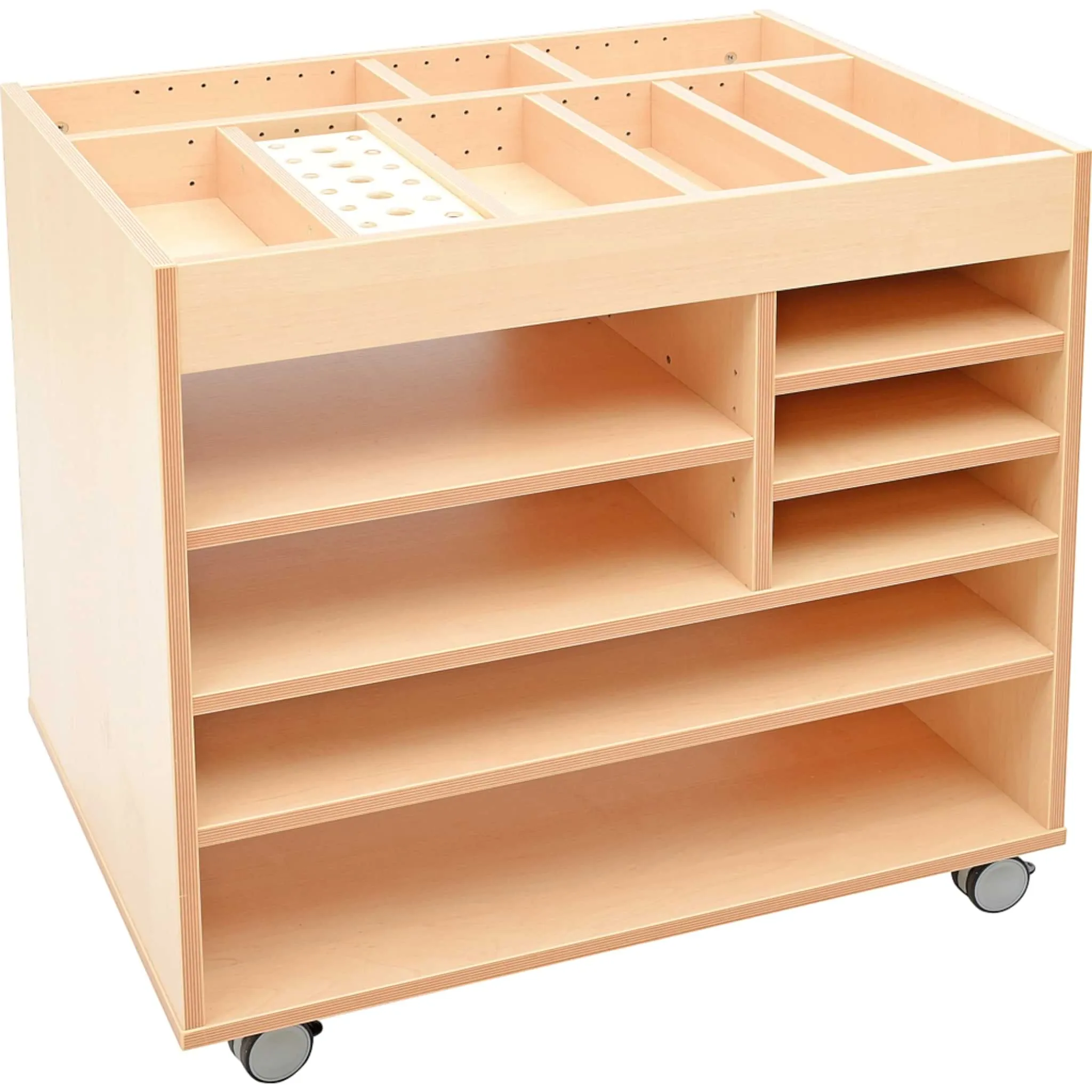 Art cabinet with wheels