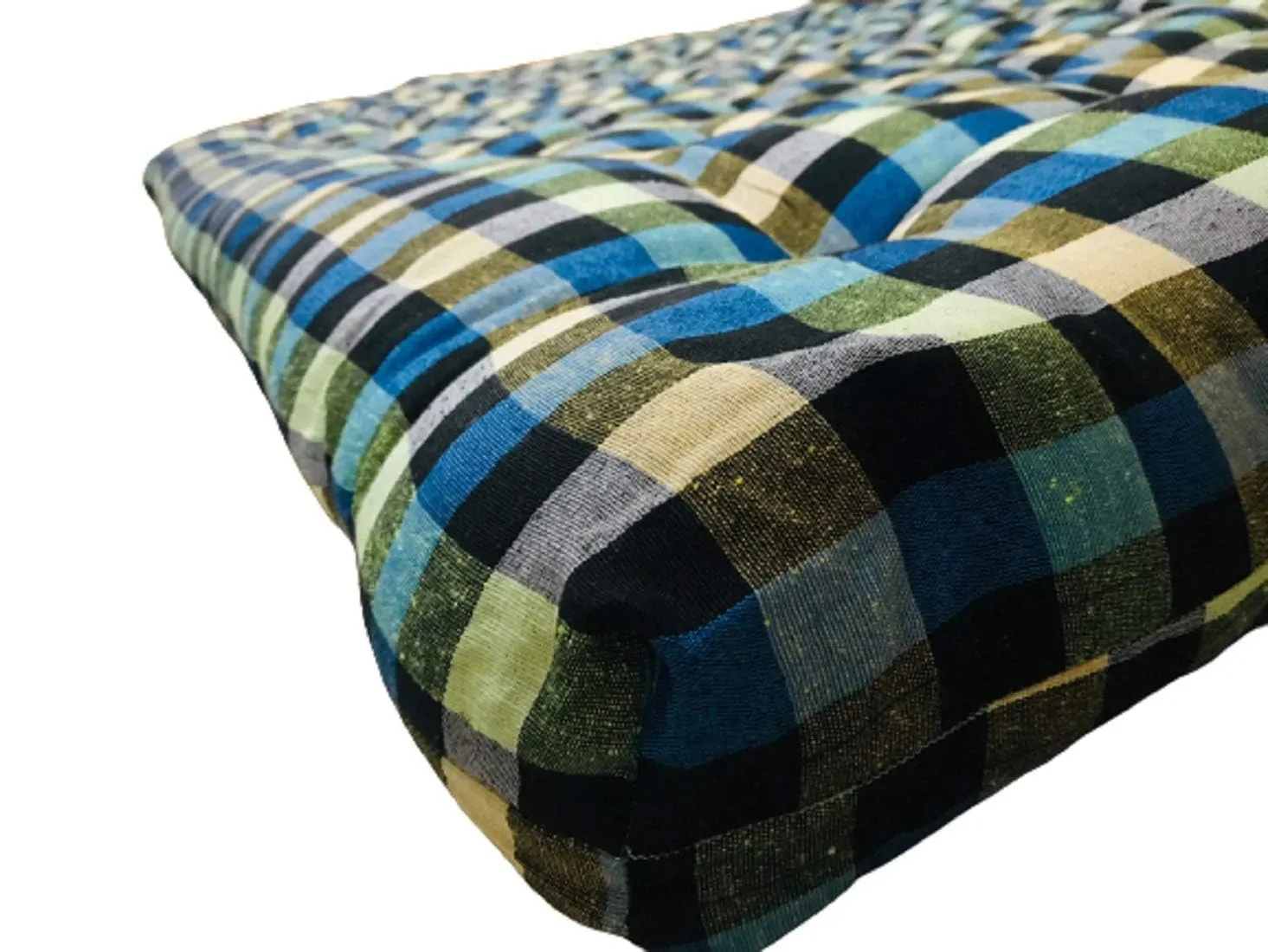 ATOOTFUSION Orthopedic Mattress Soft Thick Single Bed Cotton Quilt Star Filled Reversible Multicolor Mattress | Foldable All-Weather Cotton Gadda (72X48 Inches, Short Queen)