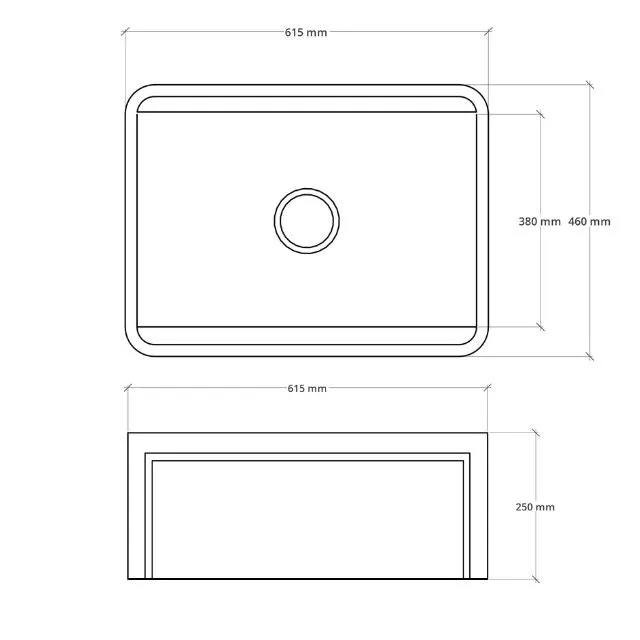 Bao Ceramic Farmhouse Sink & Accessories Pack 615mm - Gloss White