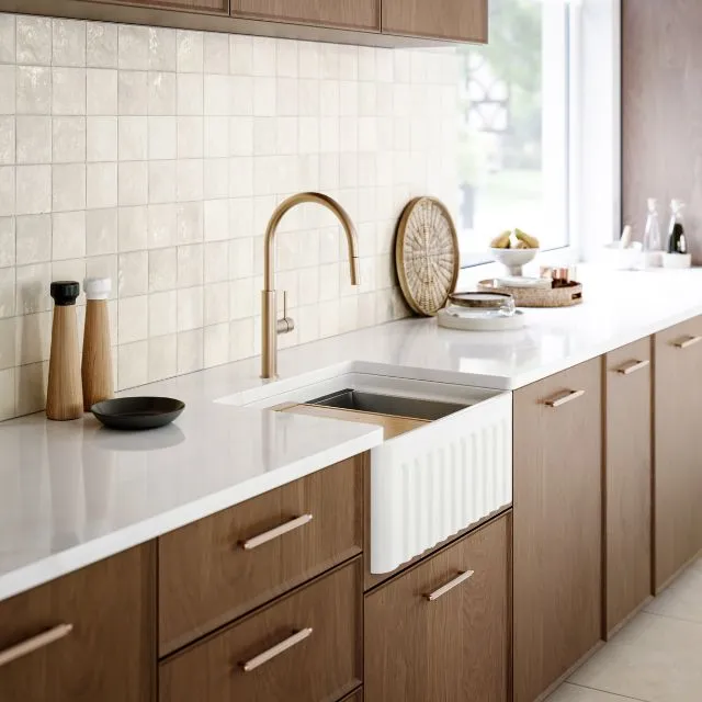 Bao Ceramic Farmhouse Sink & Accessories Pack 615mm - Gloss White