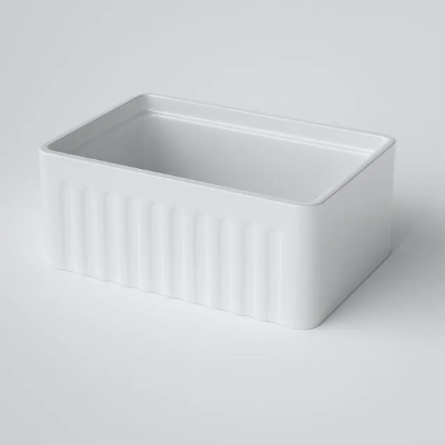 Bao Ceramic Farmhouse Sink & Accessories Pack 615mm - Gloss White