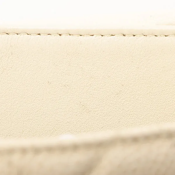 Chanel Around 1997 Made Caviar Skin Turn-Lock Shoulder Bag Ivory