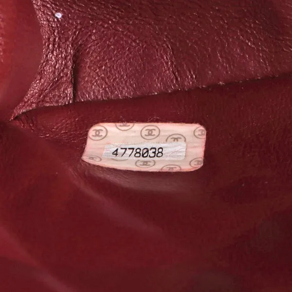 Chanel Around 1997 Made V Flap Turn-Lock Handle Bag Black