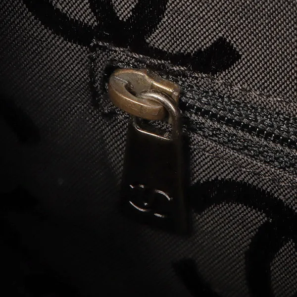 Chanel Around 2000 Made Wild Stitch Cc Mark Plate Top Handle Bag Black