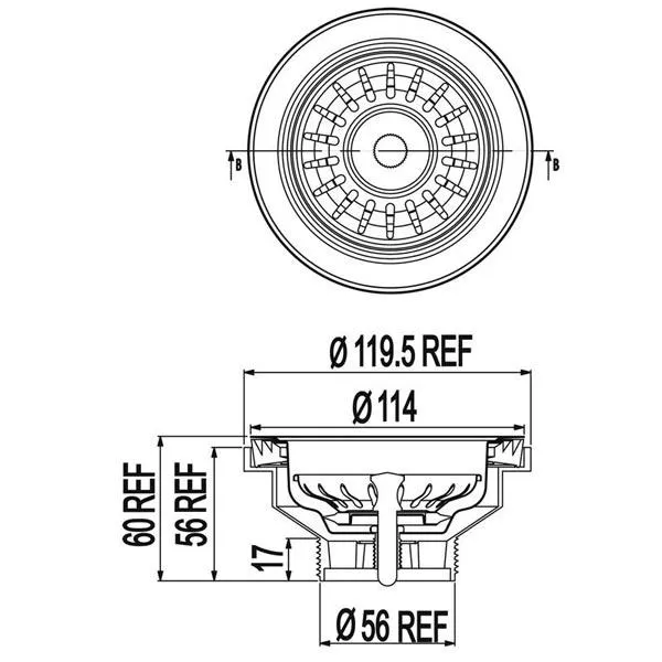 Clark 316 Stainless Steel Basket Waste