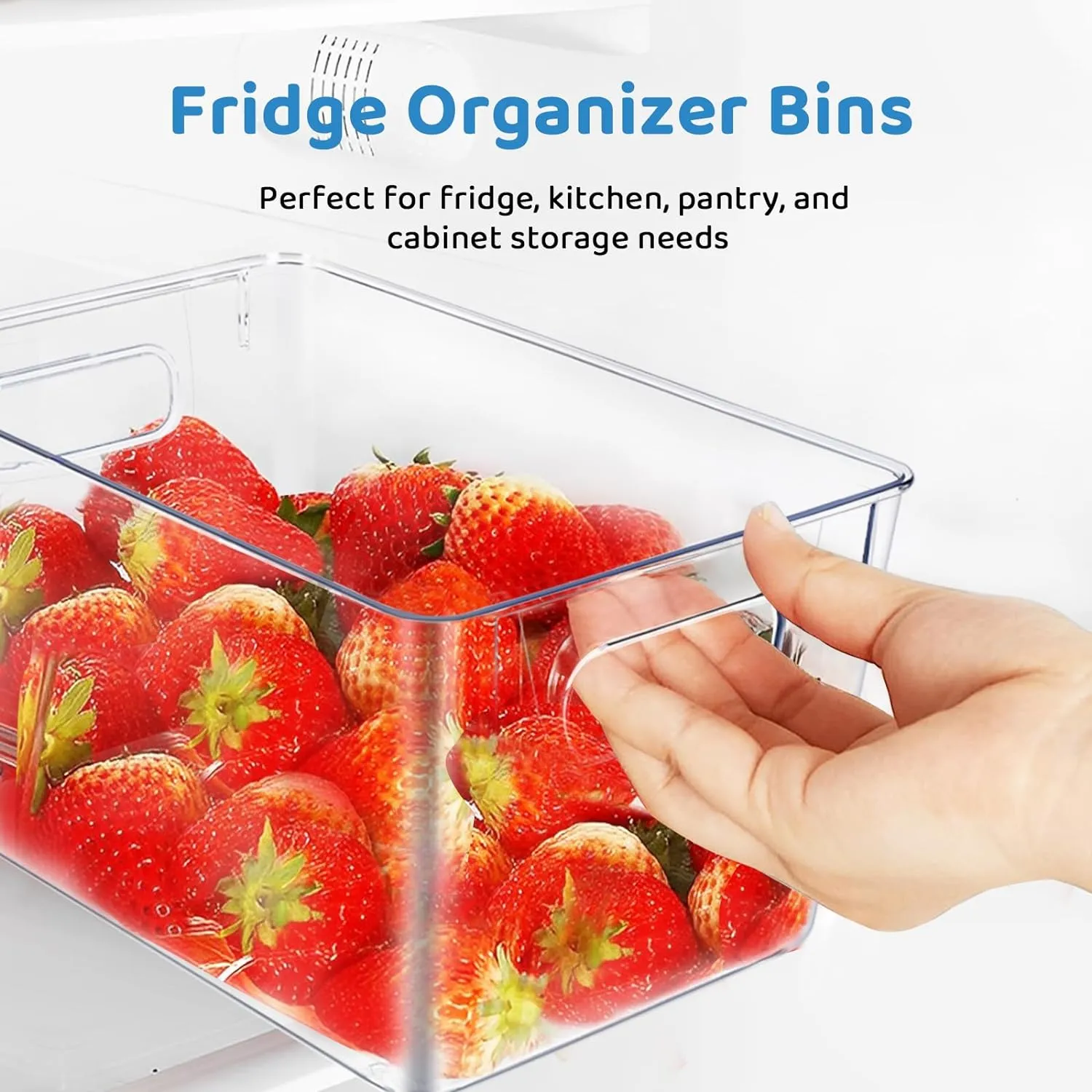 Clear Stackable Storage Bins with Handles, 4 Pack - GOMINIMO