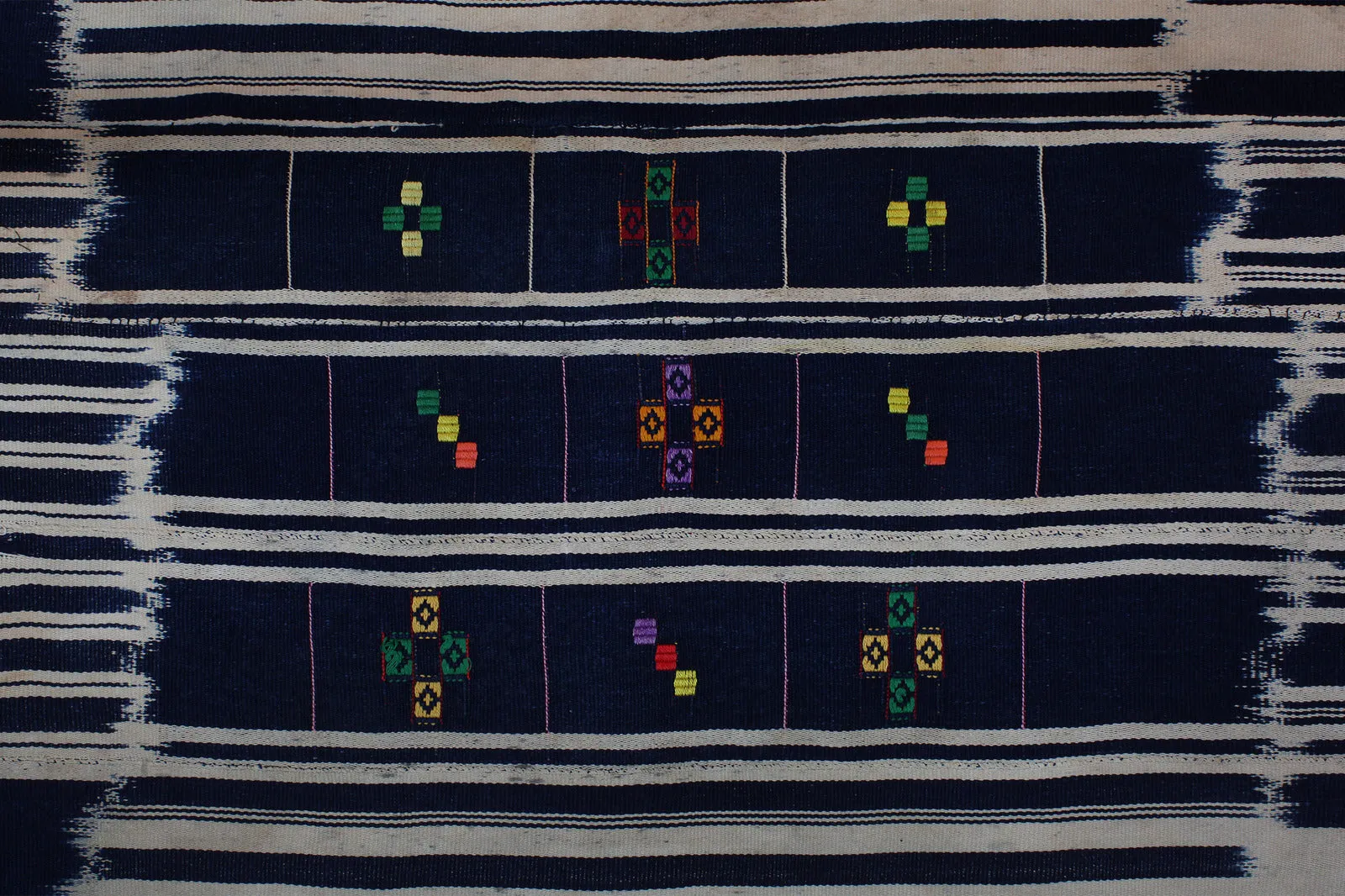 Cotton Wrap-Ikat Cloth, Handwoven  Baule Tribe, Ivory Coast, Wall Decor Tapestry