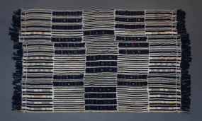 Cotton Wrap-Ikat Cloth, Handwoven  Baule Tribe, Ivory Coast, Wall Decor Tapestry