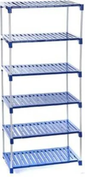 DPH 6 Shelf Shoe Rack(Blue & White), Sturdy, Kitchen Storage, Shoe Stand, Metal, Plastic, Multipurpose use, Space-Saving, Shoe Organizer, Rover Rack, Shoe Storage, Shoe Rack