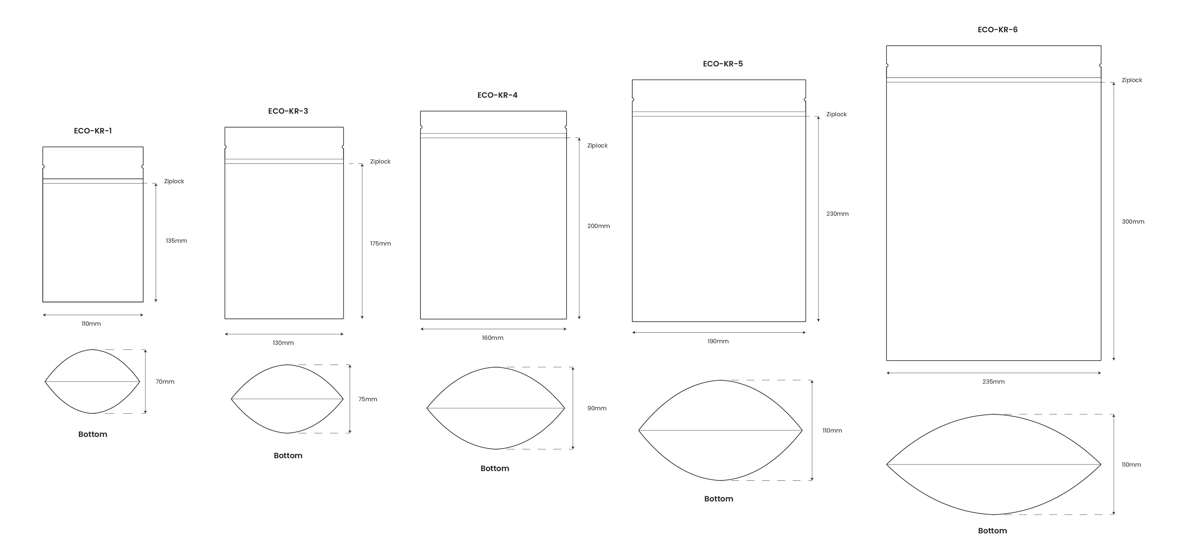 Ecopack Compostable Resealable Stand-Up Kraft Paper Pouches (Sample Request)