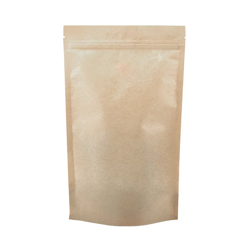 Ecopack Compostable Resealable Stand-Up Kraft Paper Pouches (Sample Request)
