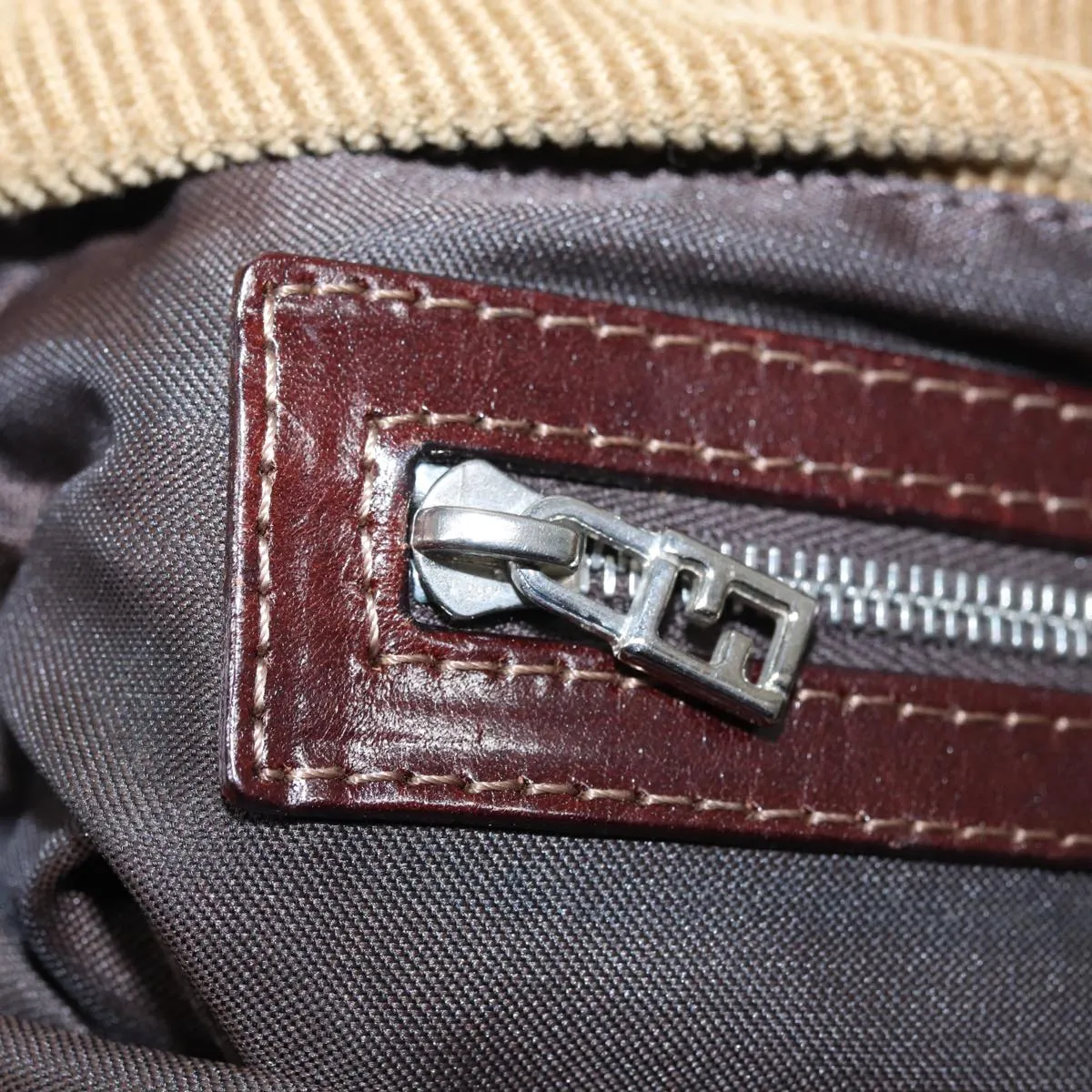Fendi Corduroy  Cloth Handbag ()