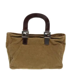 Fendi Corduroy  Cloth Handbag ()