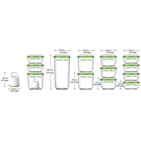 FOSA Smart Turtle Madrid Food Vacuum Storage System Deluxe Family Set(Combo 10 )