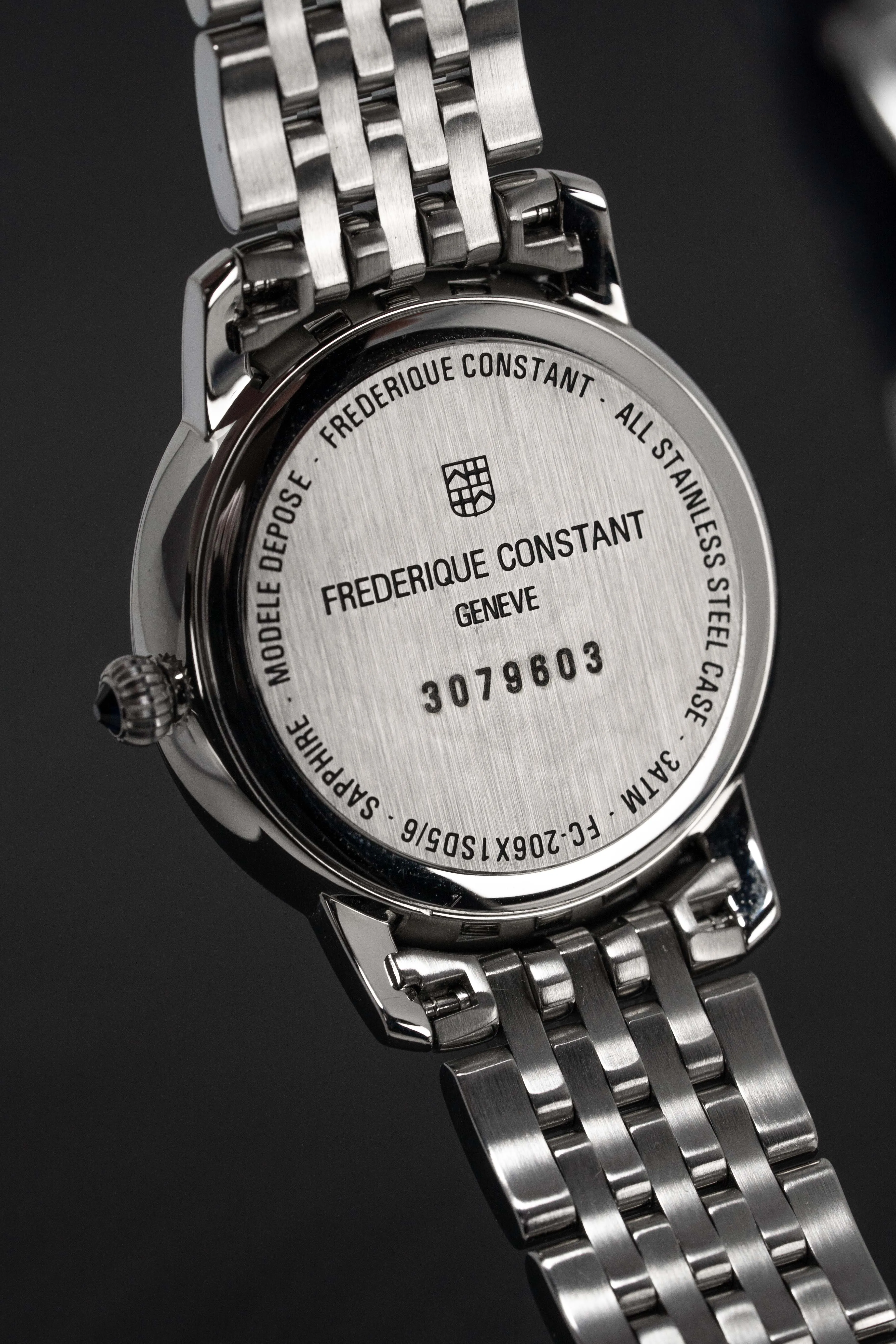 Frederique Constant Watch Slimline Moon Phase Diamond FC-206MPWD1SD6B