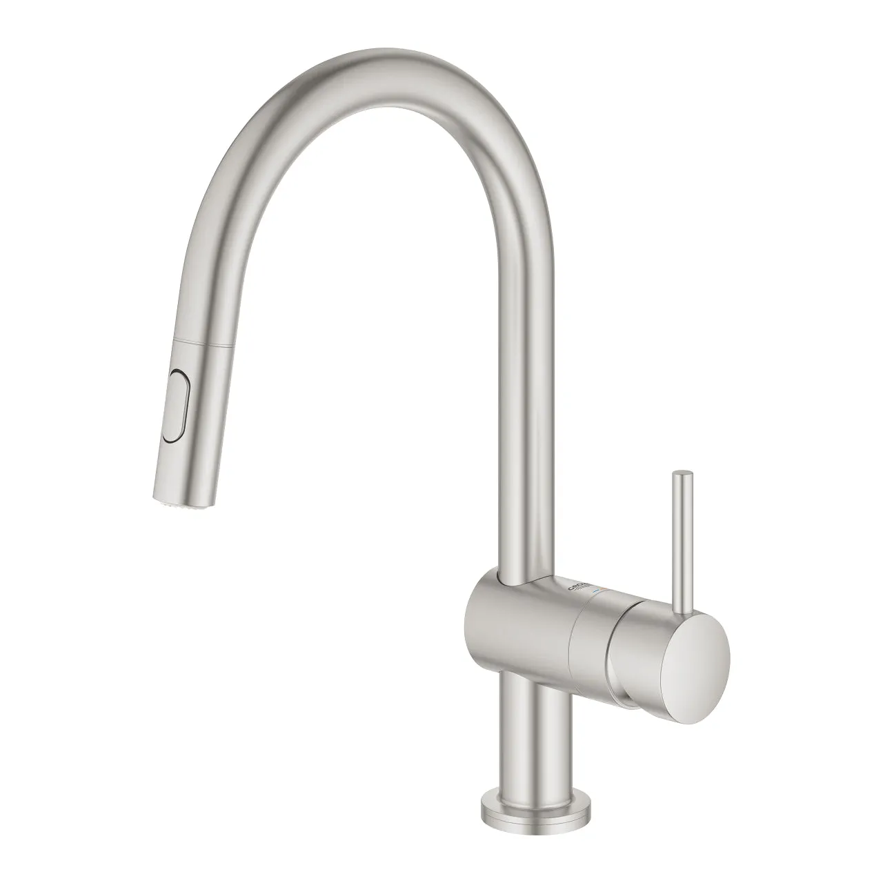 Grohe Minta Touch Electronic C-Spout Single Lever Sink Mixer in Stainless Steel Finish