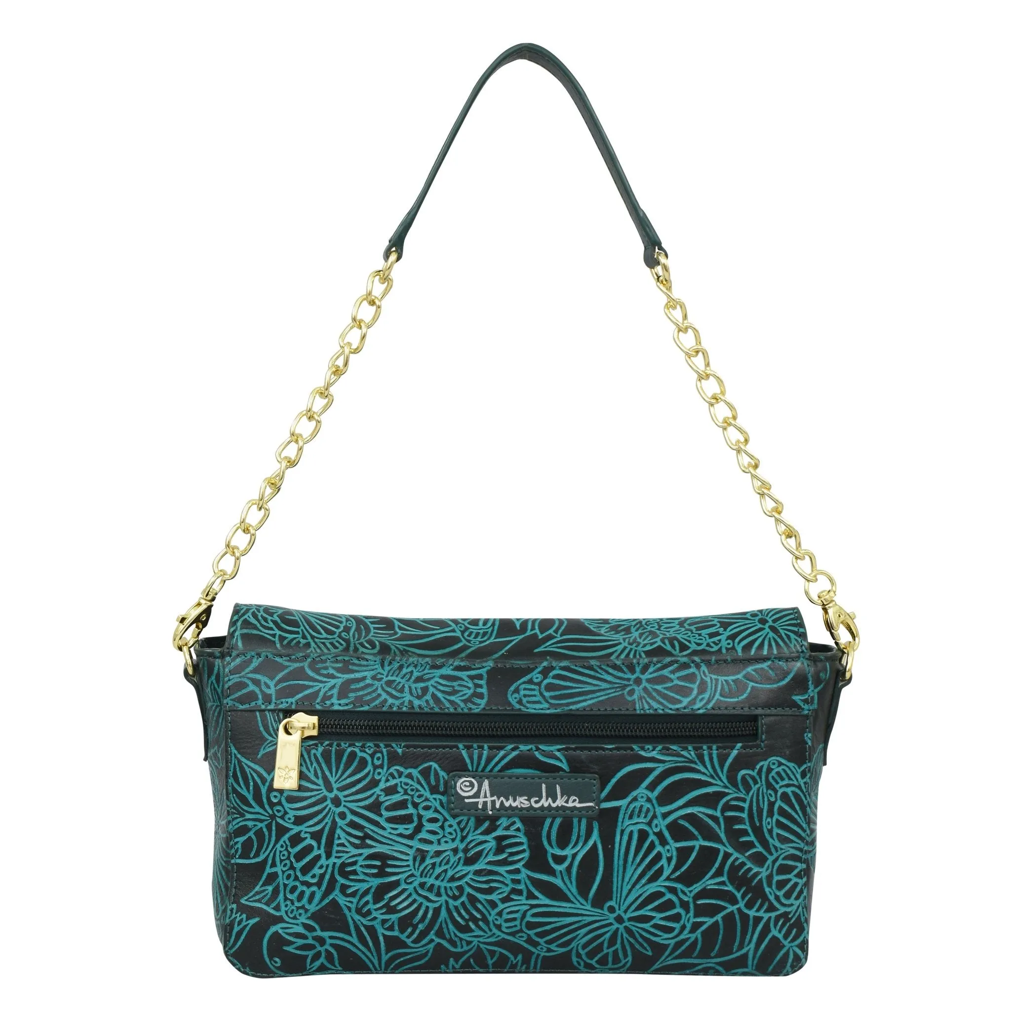 Hand Painted Magnetic Snap Flap Chain Bag