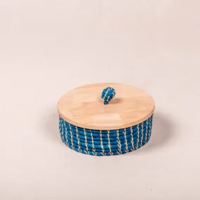 Handwoven Basket with a wooden Lid