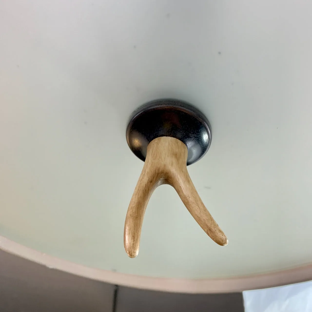 Hanging Light Chandelier, Antlers, Barrel Light