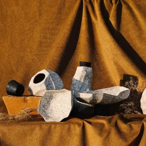 Harappa Paper Mache Jar With Mango Wood Lid | Table Accent  | Exquisite