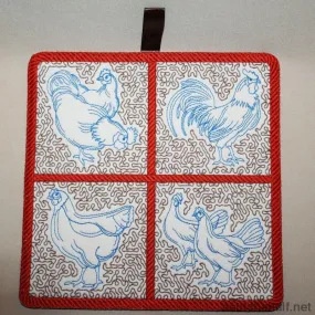 Hens Trapunto