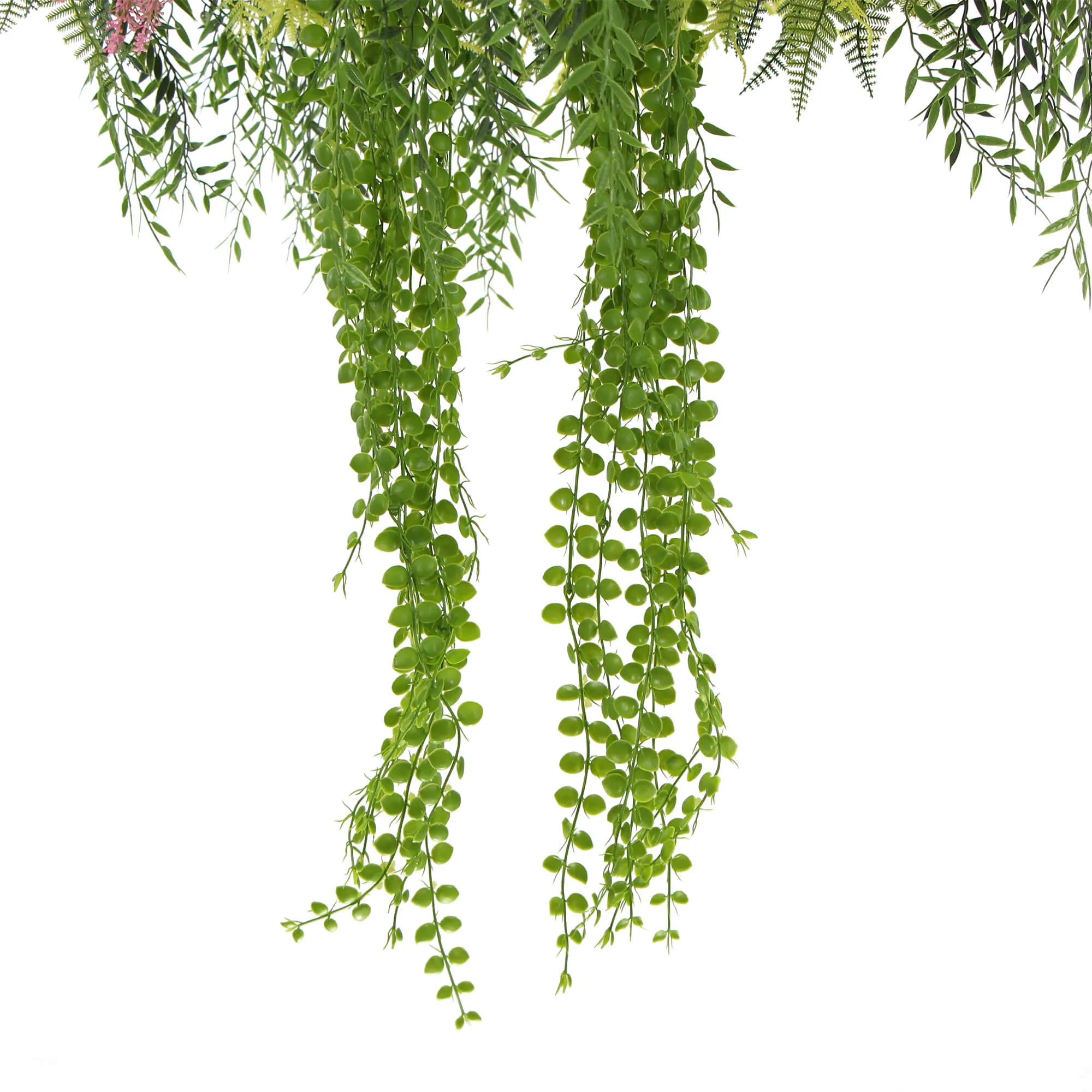 Imitation Gold Artificial Hanging Green Wall Disc 40cm (Limited Range)
