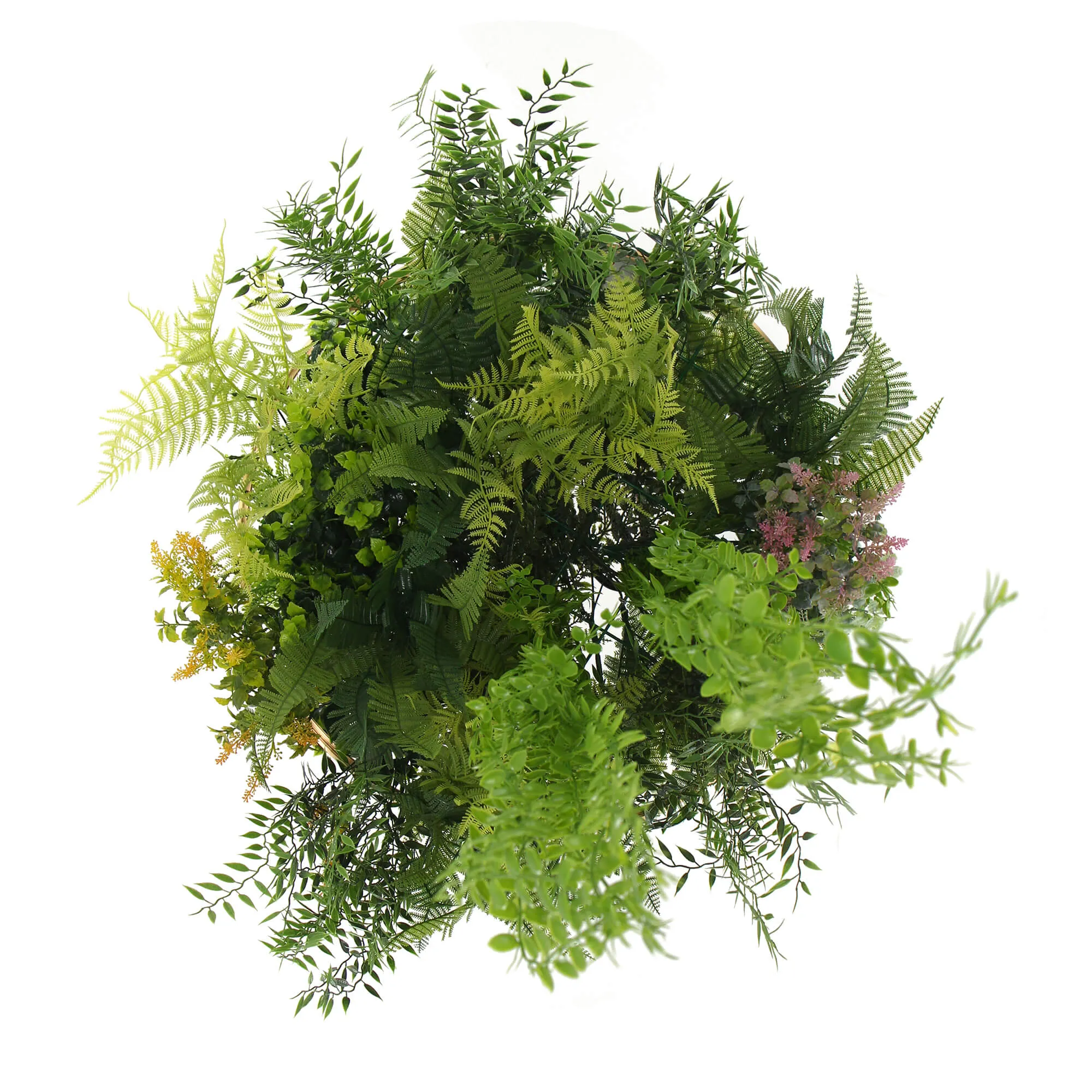Imitation Gold Artificial Hanging Green Wall Disc 40cm (Limited Range)