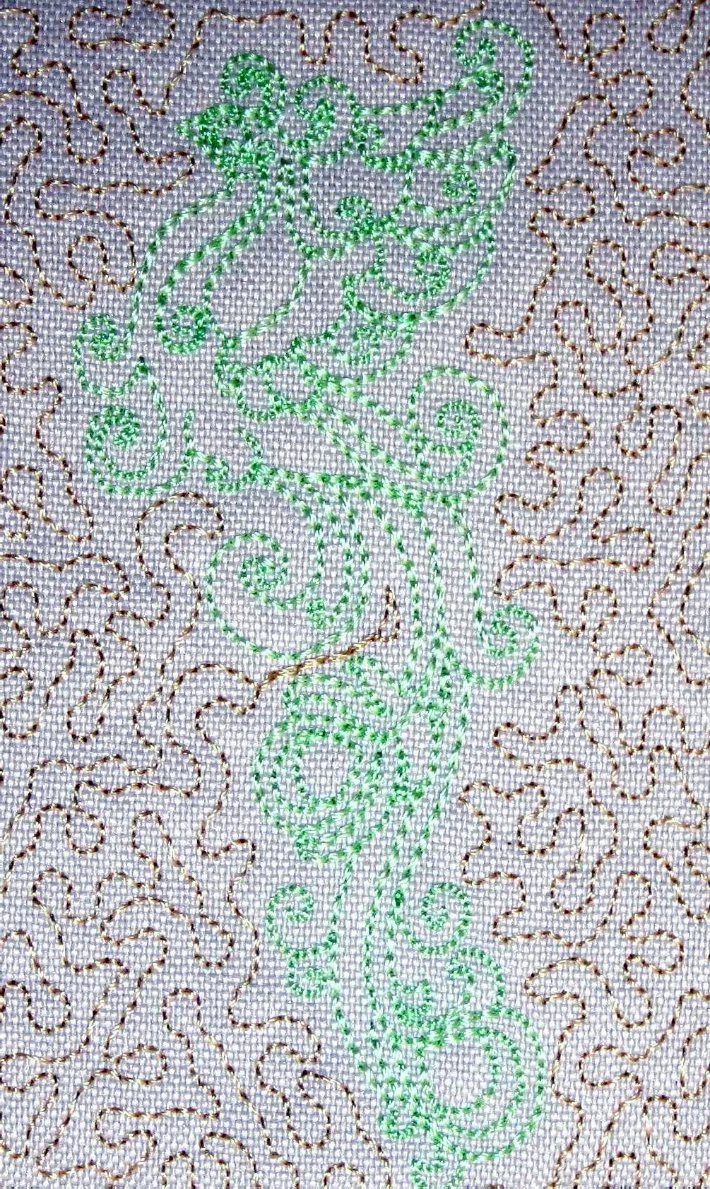 Jacobean Peacock Trapunto