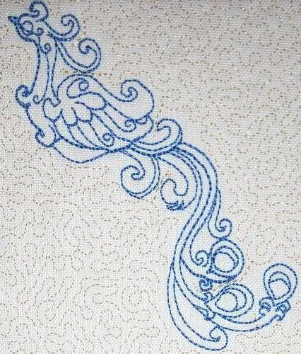 Jacobean Peacock Trapunto