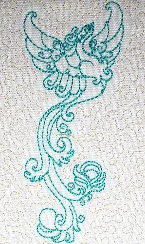 Jacobean Peacock Trapunto